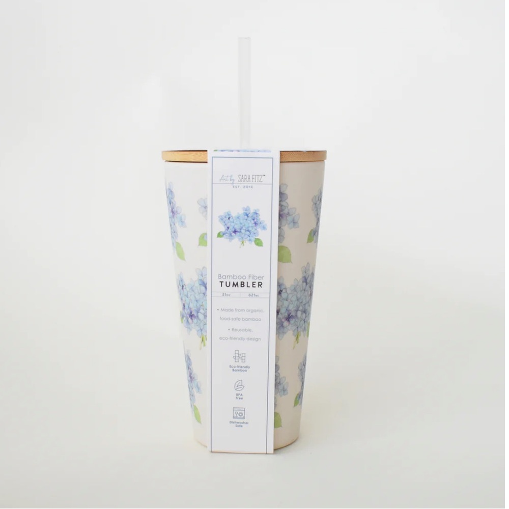 Hydrangea Bamboo Tumbler NWT